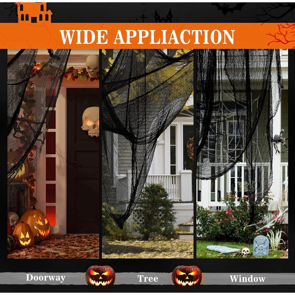NEW Halloween Creepy Cloth Decor One Size Black - Picture 4 of 6
